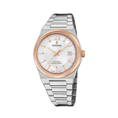 Afbeelding van Festina Swiss MADE Horloge silvercoloured, Heren, Maat: One Size, Silver coloured