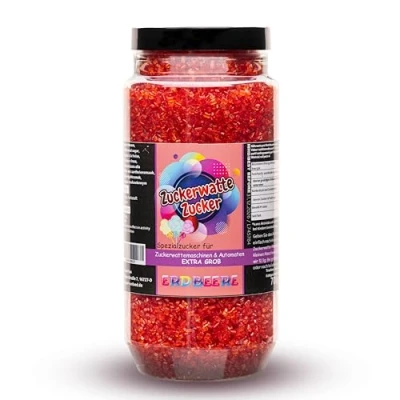 Afbeelding van Hoogwaardige suikerspin suiker speciale suikerkristallen 700 g aardbei
