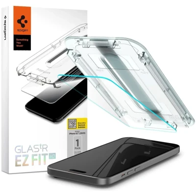 Afbeelding van Spigen EZ Fit GLAS.tR (1 Pack) Geschikt voor Apple iPhone 15 Clear