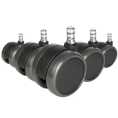 Afbeelding van Bureaustoel Wiel Zwart 5x Rolo No Noise 11mm/65mm