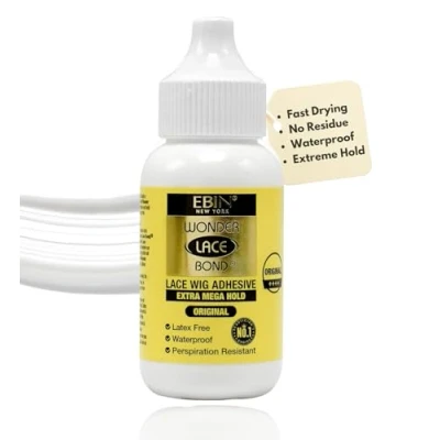 Afbeelding van EBIN NEW YORK Wonder Lace Bond Extra Mega Hold, 33,5 g, verbeterde formule zonder resten, eenvoudig aan te brengen, sneldrogend, waterdicht, latexvrij, zweetbestendig
