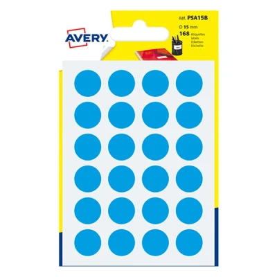 Image de Avery PSA15B pastilles de marquage Ø 15 mm (168 pièces) bleu
