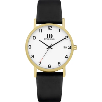 Afbeelding van Danish Design Rhine NMBRS Satin Gold Date Medium IQ81Q199