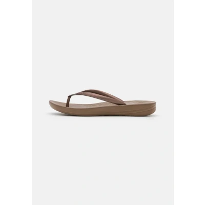 Afbeelding van Fitflop Iqushion Ergonomic Teenslippers, Dames, Maat: 40, Bronze Kunststof