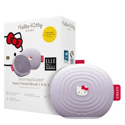 Afbeelding van GESKE x Hello Kitty SmartAppGuided™ sonische gezichtsborstel 4 in 1 elektrische gezichtsreinigingsborstel reinigingsborstel huidreiniging huidverzorging zachte