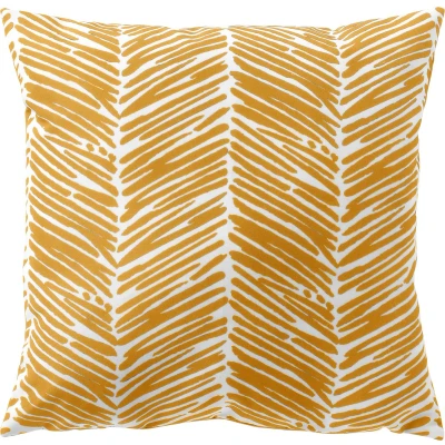 Afbeelding van Dutch Decor DEAN Outdoor Sierkussen 45x45 cm waterafstotend en uv bestendig gestreept Golden Glow wit geel