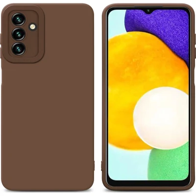 Afbeelding van Cadorabo Hoesje geschikt voor Samsung Galaxy A13 5G in Fluid BRUIN Beschermhoes gemaakt van flexibel TPU silicone Cover Case