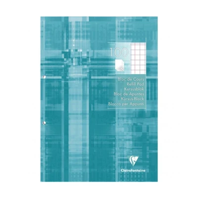 Image de Bloc d&#039;examen ClaireFontaine 2 trous, 21x29, 7200 pages, quadrillé 5x5 + marge