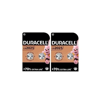 Afbeelding van 4 x Duracell CR 2025 (2 lampen met 2 batterijen) batterijen (CR 2025)