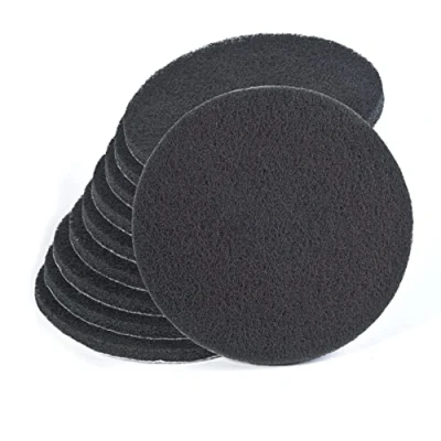 Afbeelding van Wfix 10 stuks klittenbandschuursponzen voor excentrische schuurmachines 150 mm P250 300 medium zwart schuurspons polijstspons metaal met roestvrij staal, steen, hout