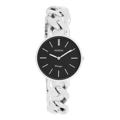 Afbeelding van zilverkleurige OOZOO horloge met grove schakelarmband C20356