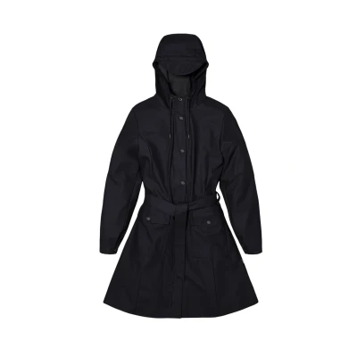 Afbeelding van Rains Curve Jacket Parka, Dames, Maat: XS, Black