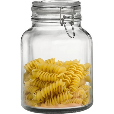 Afbeelding van Voedselopslagcontainer Bormioli Rocco fido Transparant Glas (2 L) (6 Stuks)