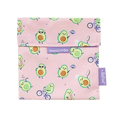 Afbeelding van Roll&#039;eat ® Snack&#039;n&#039;Go Mr. Wonderful Herbruikbare en milieuvriendelijke snacktas, BPA vrij, Avocado