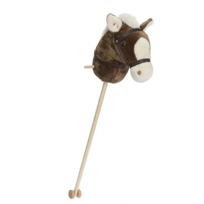 Afbeelding van Teddykompaniet Pluche stokpaard met teugels 100cm geluid Bruin