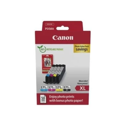 Image de Canon Multipack Cli 571xl Noir cyan magenta jaune Photo Value Pack (0332c006)