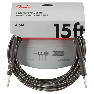 Afbeelding van Fender Professional Series Instrument Cable 4.5m (Grey Tweed) Gitaarkabel