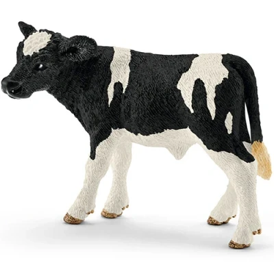 Afbeelding van Schleich farm world holstein zwartbont kalf 7,5 cm