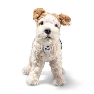 Afbeelding van Steiff Foxy Terrier Peluche mignonne avec yeux en plastique, multicolore, 32 cm, pour enfants, garçons et filles, lavable machine