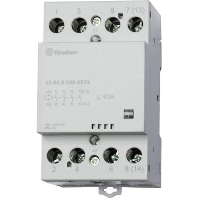 Afbeelding van Finder 22.64.0.230.4310 Contactor 4x NO 230 V/DC, V/AC 63 A 1 stuk(s)