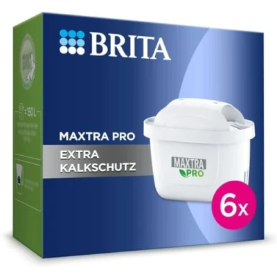 Image de BRITA Lot de 6 cartouches filtrantes Maxtra Pro extra anti calcaire Pour la protection l&#039;appareil et réduction du calcaire, des impuretés, chlore métaux