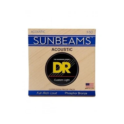 Image de DR RCA 11 Sunbeam Phosphor Bronze, jeu guitare acoustique, Custom Light 50