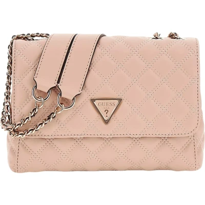 Afbeelding van Guess Giully Convertible Schoudertas, Dames, Maat: One Size, Light beige