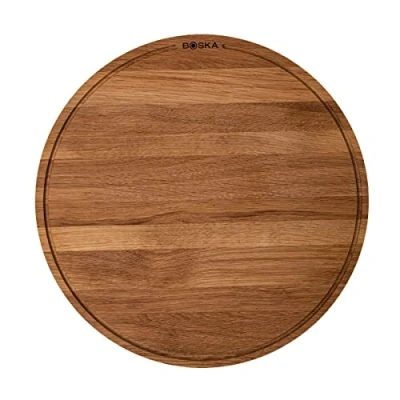 Afbeelding van Boska Pizzaplank Friends XL BBQ Accessoires Eikenhout Handige opvanggeul Ø 40 cm