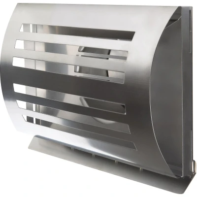 Afbeelding van Design gevelkap PREMIUM LINE DELTA Ø 150mm met grofmazig gaas RVS