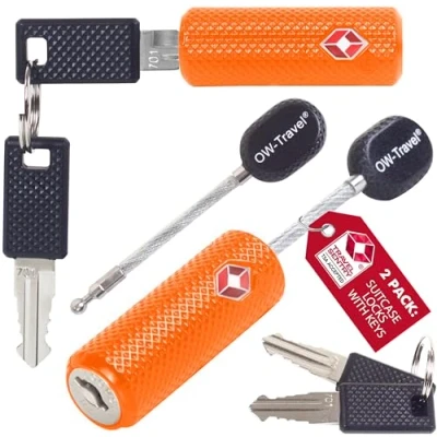 Afbeelding van OW Travel TSA kabelslot voor koffer sleutelslot Bagage kluisje opslag tent camping hangslot USA Reisaccessoires:TSA bagagesleutelslot TSA007