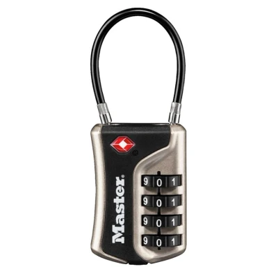 Afbeelding van Master Lock Hangslot 20 Mm Met Uittrekbaar Adreslabel Zinken Huis Stalen Beugel, Diam. 3