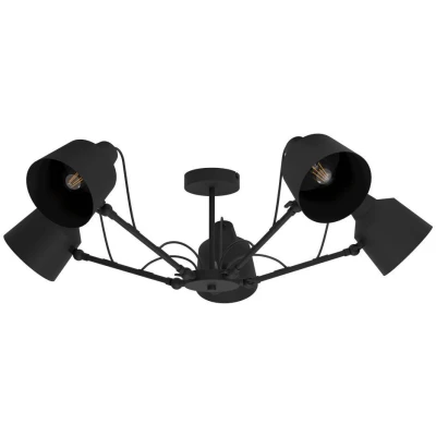 Afbeelding van EGLO Basurtu Plafondlamp E27 Ø 105 cm Zwart