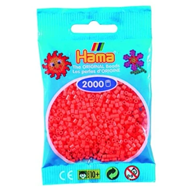 Afbeelding van Hama 501 44 zak met 2000 mini kralen (kleine Ø 2,5 mm) pastelrood
