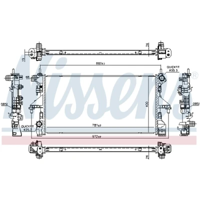 Afbeelding van Radiateur NISSENS 606554