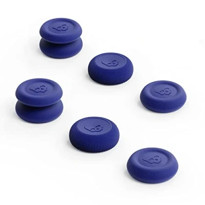 Afbeelding van Skull &amp; Co. Skin, CQC and FPS Thumb Grip Set Joystick Cap Analog Stick voor Nintendo Switch Pro Controller PS5/PS4/Slim/Pro Neon Blue, 3 paar (6 stuks)