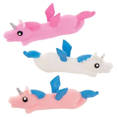 Afbeelding van Baker Ross AX330 Uittrekbare vliegende eenhoorns 5 stuks, perfect voor kinderen gebruik buitenshuis, ideaal feestzakvulling, feestprijzen, geschenken en meer