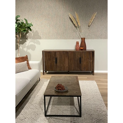 Afbeelding van Livingfurn Salontafel Dion Emperador 120cm Marmer