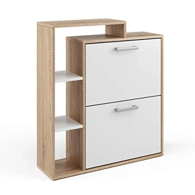 Afbeelding van Vicco Schoenklaprek Orlando, 80 x 90 cm, Sonoma/Wit