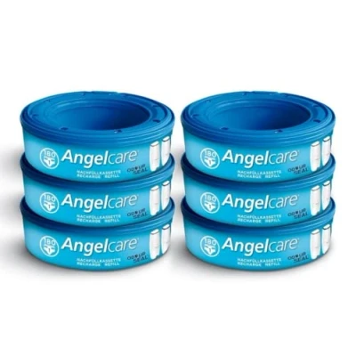 Afbeelding van Angelcare navulcassette Plus refill 6 stuks Luieremmer cassettes recharge de poubelle à couches