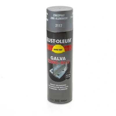 Afbeelding van Rust Oleum Hard Hat zinkprimers galva zinc aluminium 500ml