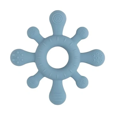 Afbeelding van Baby&#039;s Only Siliconen Baby bijtring Bijtspeeltje blossom Vintage Blue cadeau