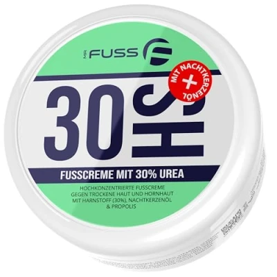 Afbeelding van Mr. Fuss Ureum rasp 30% voetcrème voor het verwijderen van eelt voetverzorging voetzalf met teunisbloemolie glycerine en propolis 200 ml