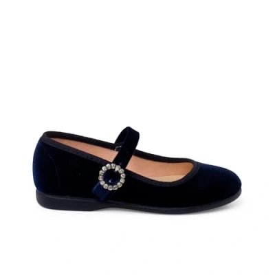 Afbeelding van Pisamonas Merceditas Hebilla JOYA Ballerina&#039;s met enkelbandjes voor kinderen, Maat: 37, Azul marino Textiel