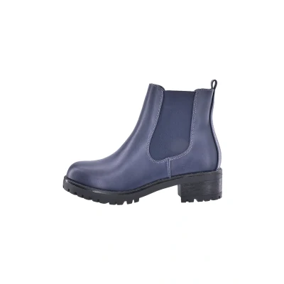 Afbeelding van Elara Chelsea Chunkyrayan enkellaarzen voor dames, Navy New York, 40 EU