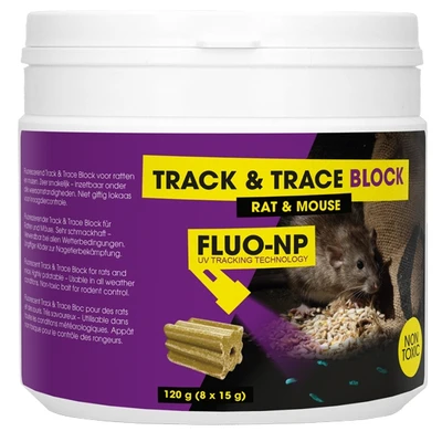 Afbeelding van Fluo NP Block 120 Gram Tegen Muizen Hofman Muizengif Ongediertewinkel