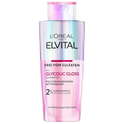 Afbeelding van L&#039;Oréal Paris Elvital Shampoo voor dof en haar, het voeden gladmaken van glycolzuur, 200 ml