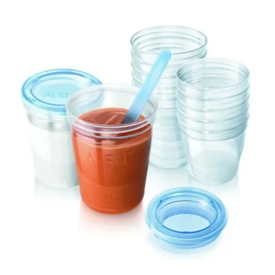 Afbeelding van Philips Avent Moedermelk en babyvoeding bewaarbekers 22 delig SCF618/10