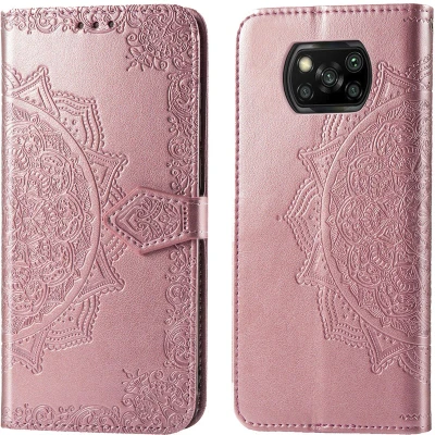 Afbeelding van iMoshion Hoesje Geschikt voor Xiaomi Poco X3 Pro / Met Pasjeshouder Mandala Bookcase Roze
