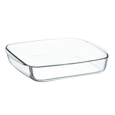Afbeelding van Serveerschaal Ô Cuisine Vierkant 25 x 22 5 cm Transparant Glas (6 Stuks)