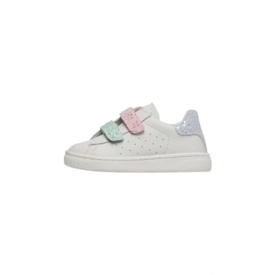 Afbeelding van Naturino Sneakers van leer met pailletten, Wit.